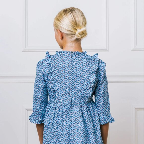 NWT Hope & Henry Ruffle Trim Dress Organic‎ Cotton Girls SIze 6-12 months - Picture 4 of 12